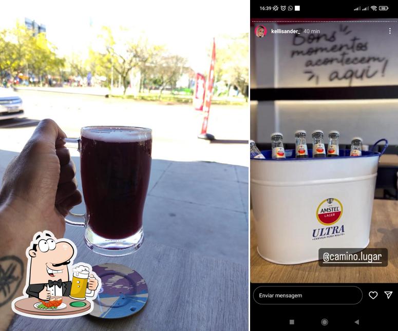 Desfute um copo de cerveja leve ou escura