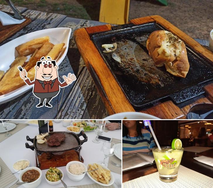 A ilustração da comida e bebida no Casa da Picanha Aracaju