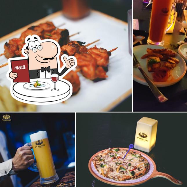 Meals at Pyramid Karnal Cafe Lounge Bar Microbrewery Nightclub Sky bar Restaurant