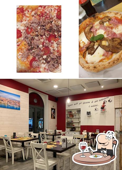 Pizzeria Signor Pizza si caratterizza per la cibo e interni