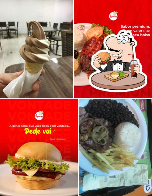 Hambúrguer em Spoka's Grill