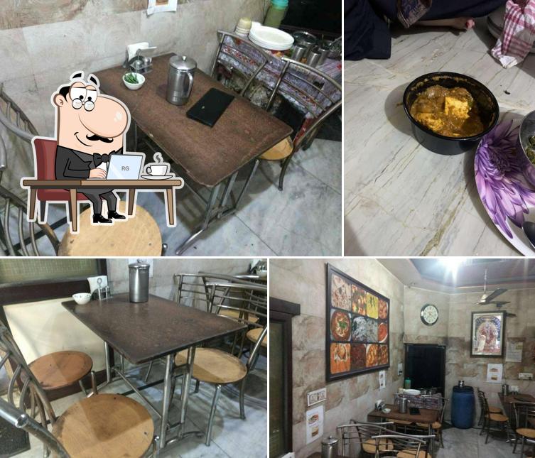 The interior of Anand vaishno Dhaba, Uttam Nagar West