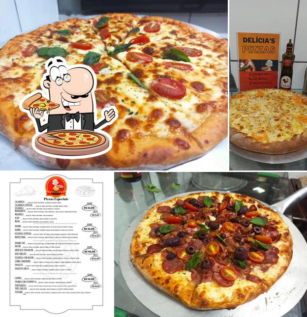 Escolha diversos tipos de pizza