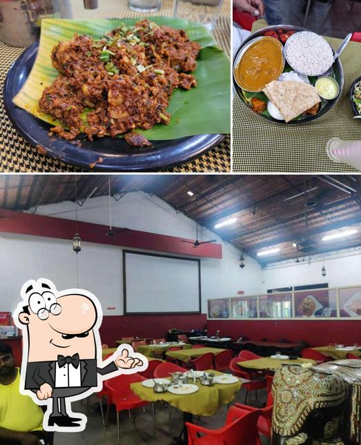 Take a look at the image depicting interior and food at Karavali Sea Food