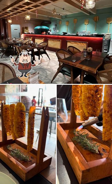 This is the photo depicting food and interior at Lazy Leopard
