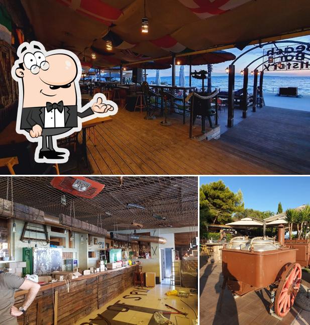 Gli interni di Beach Bar History