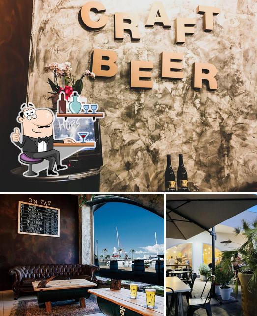 Gli interni di Rock Brewery Marina TapRoom
