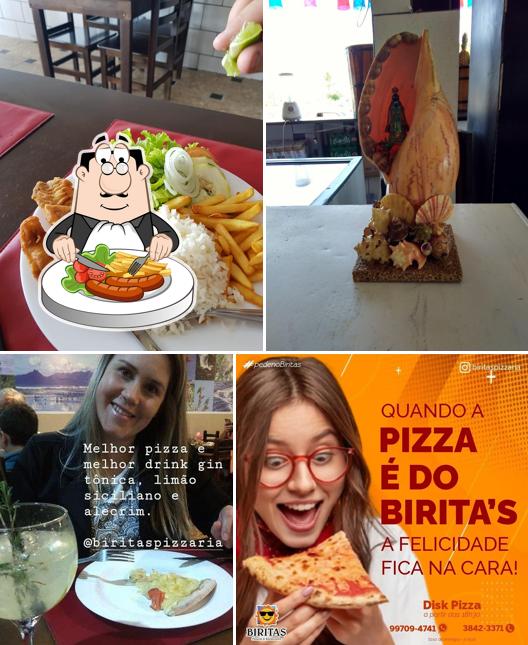 Platos en Biritas Pizzaria