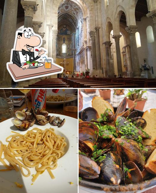 La cibo e esterno del ristorante
