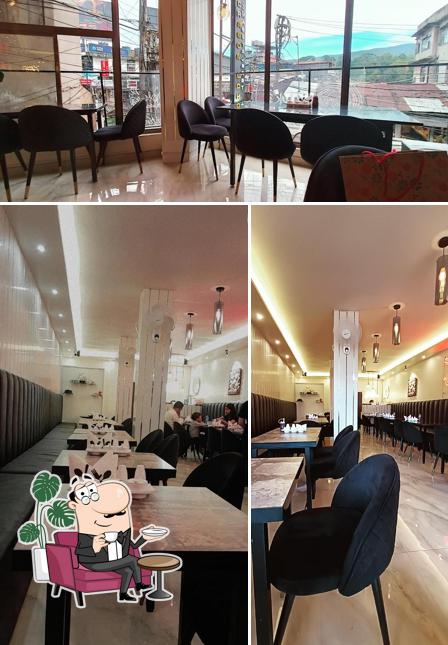 Take a seat at one of the tables at Dragon Wok Restaurant