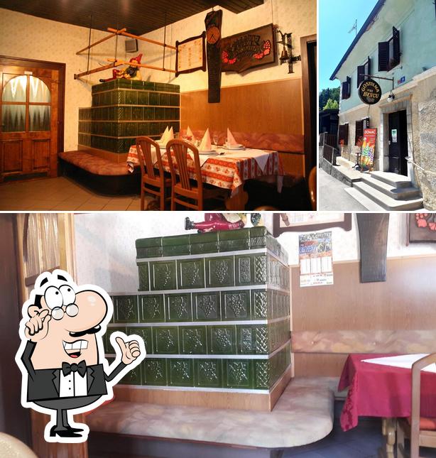 Gli interni di Gostilna pri Bevcu, Lukovica