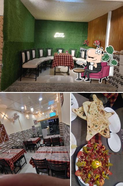 The interior of Hotel Shivjimaya Pure Veg