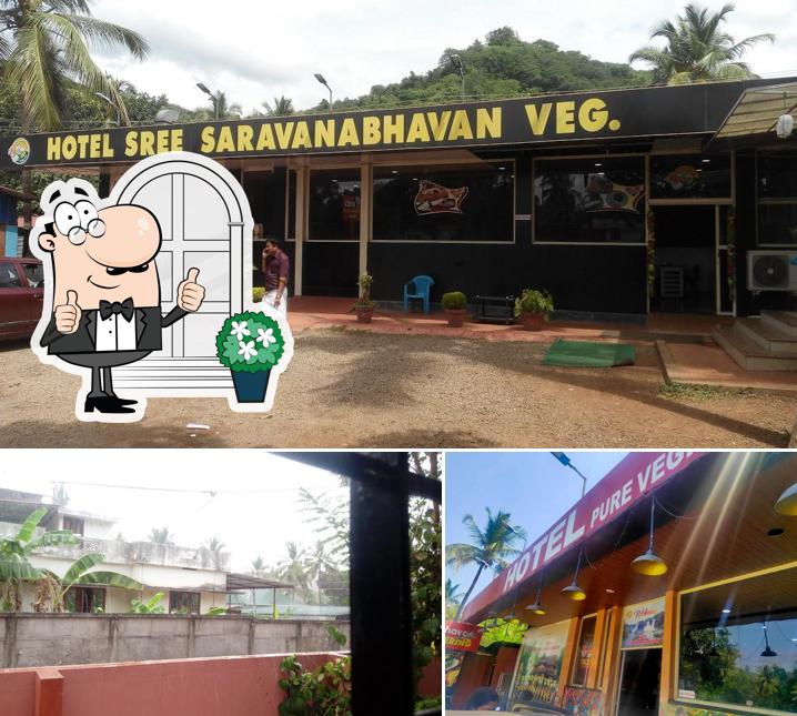 Enjoy the view at the outside area of Sree Saravana Bhavan pure veg and non veg