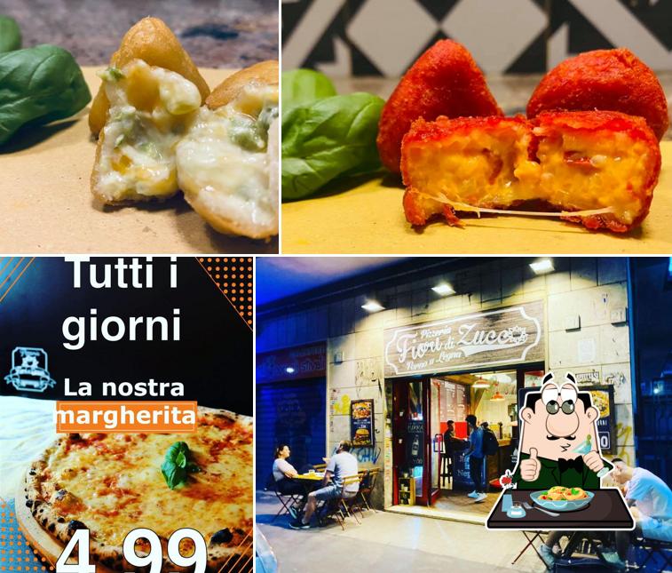 Platti al pizzeria fiori di zucca