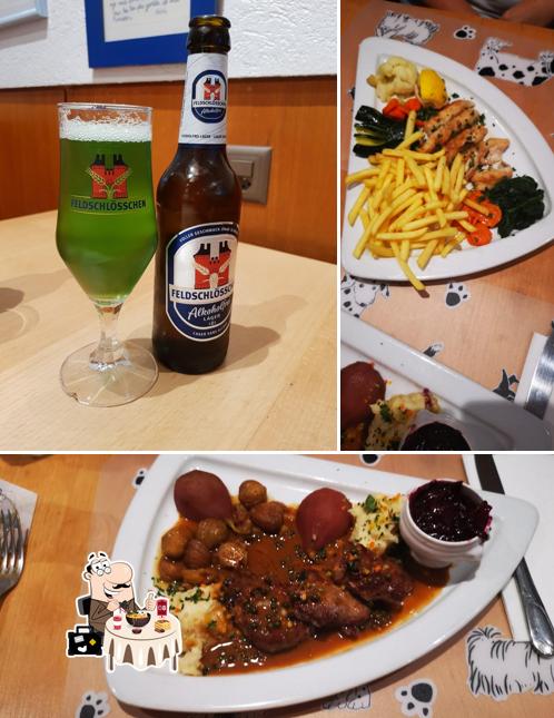 La immagine di cibo e birra da Hotel Restaurant Au Chasseur
