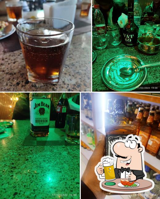 Enjoy a pint of light or dark beer