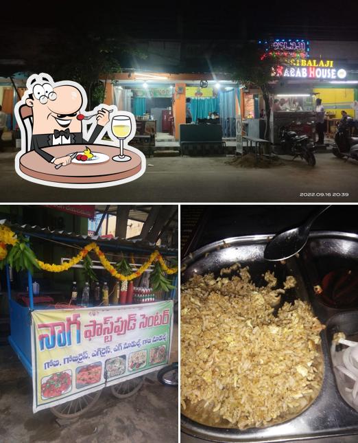 The picture of food and exterior at Anantha Sai Mess