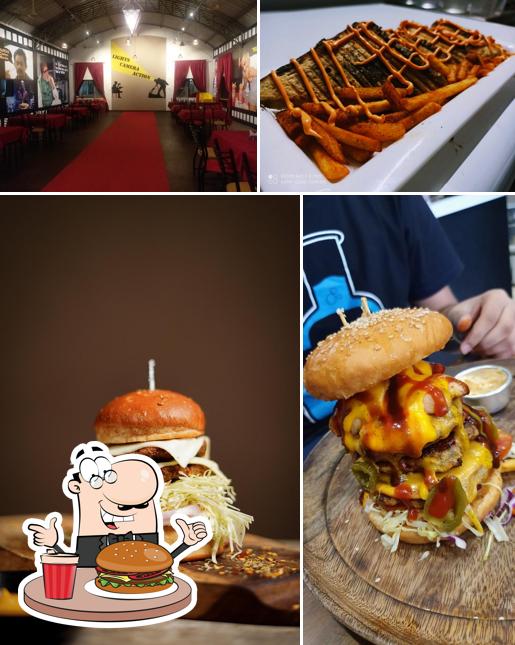 Order a burger at Box office restro and cafe