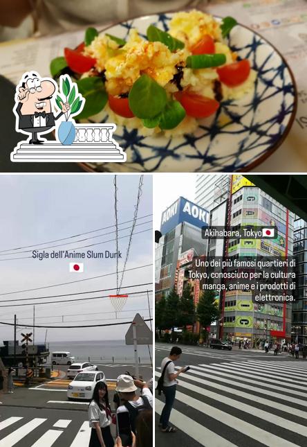 Tra le varie cose da Kabuto Ramen & Bistrot si possono trovare la esterno e cibo