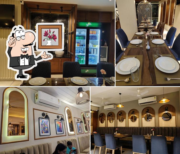The interior of Mezban Restaurant