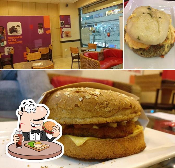 Get a burger at Café Coffee Day