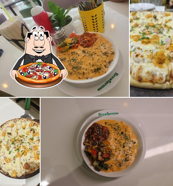 Get pizza at Brewspresso Resto Lounge