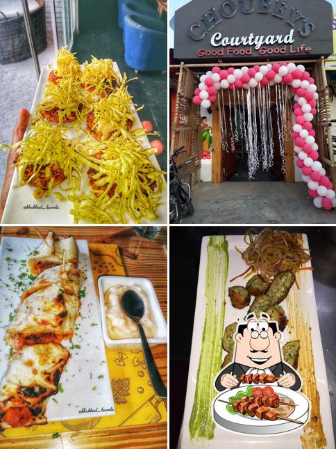 Food at Choubeys courtyard