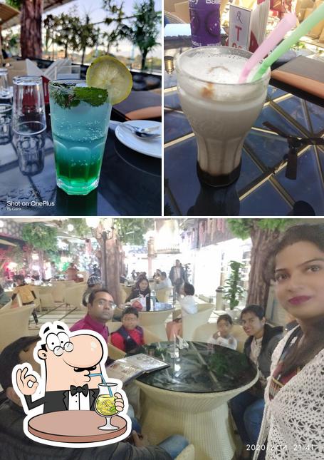The image of Skyview’s drink and food