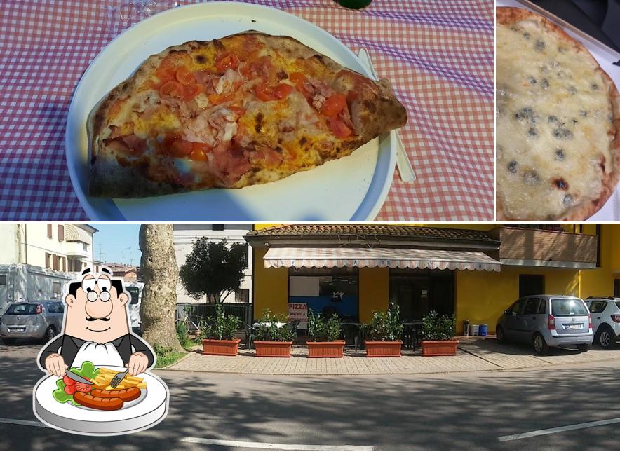 Tra le varie cose da pizzeria IL Veliero si possono trovare la cibo e esterno