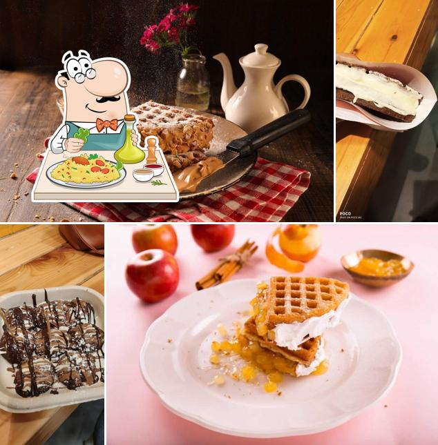 Food at Infusion - Belgian Waffle & Coffee