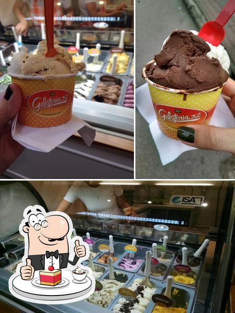 Gelateria 32 serve uma escolha de pratos doces