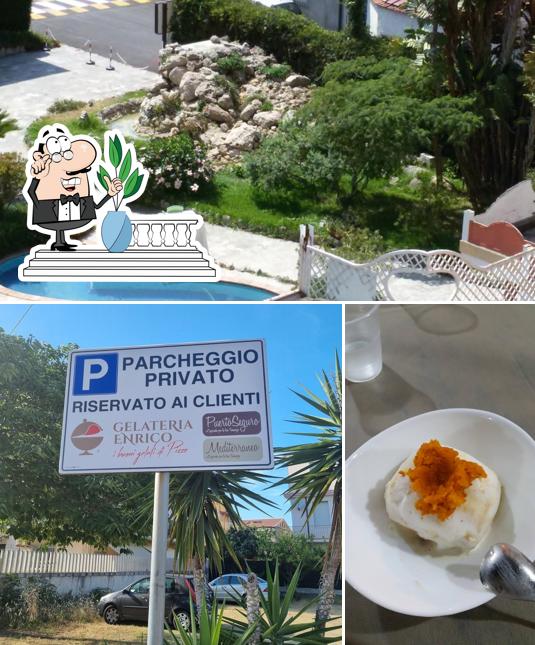 Tra le diverse cose da Gelateria Enrico - Tartufo di Pizzo si possono trovare la esterno e bevanda