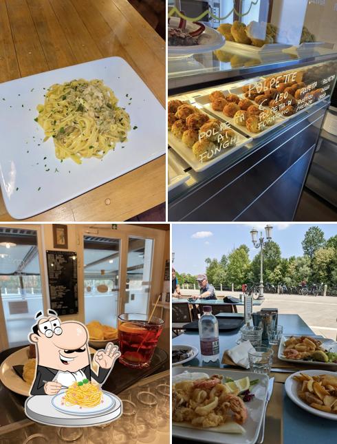 Spaghetti alla carbonara al Trattoria Al Sile