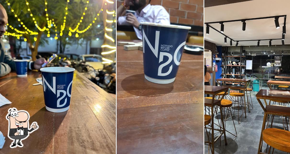 Take a seat at one of the tables at NBC Cafe