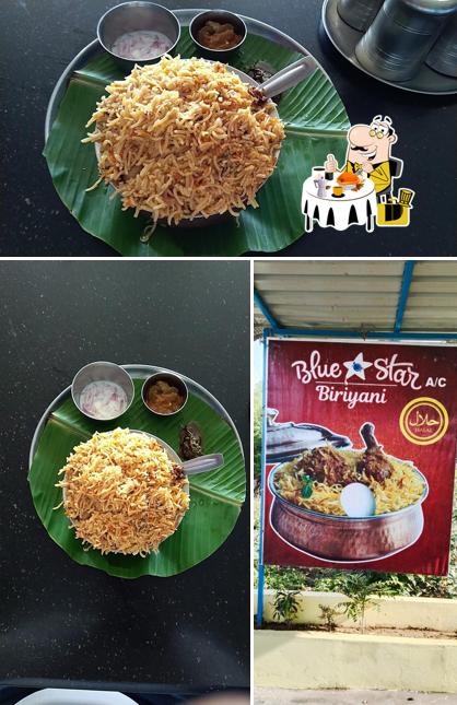 Food at Blue Star Hotel Biryani