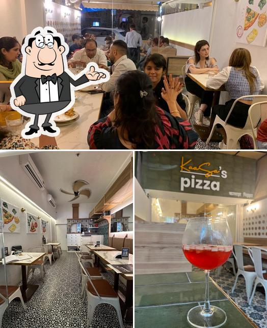 The interior of Kaasas Pizza
