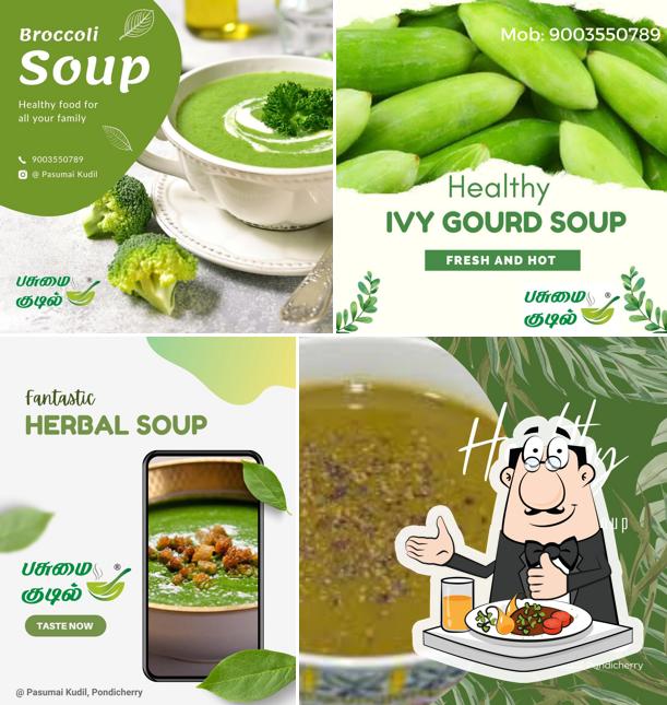 Meals at Pasumai Kudil Soup பசுமை குடில் சூப்