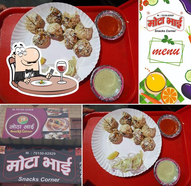 Food at mota bhai snacks corner