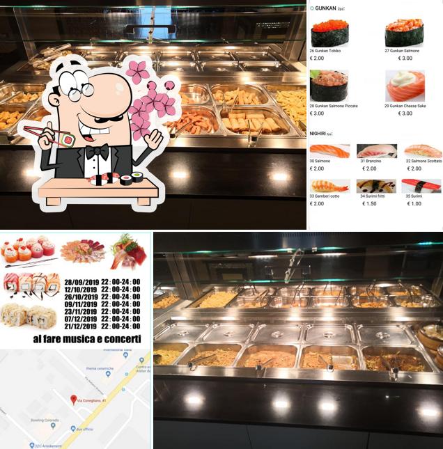 Scegli le varie opzioni di sushi