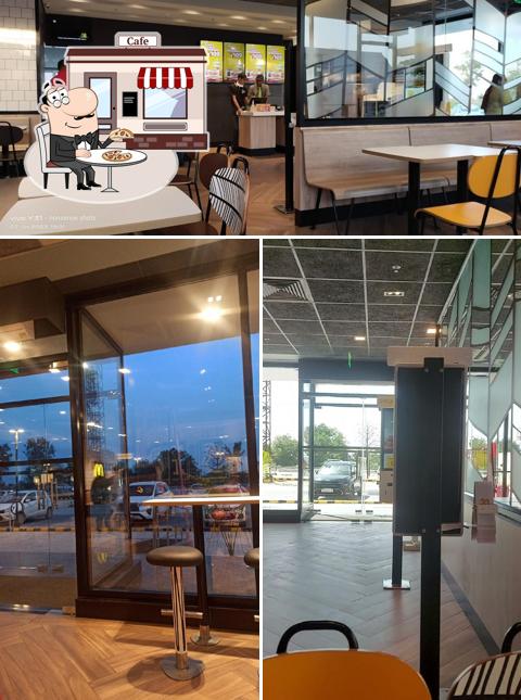 The image of McDonald's’s exterior and interior