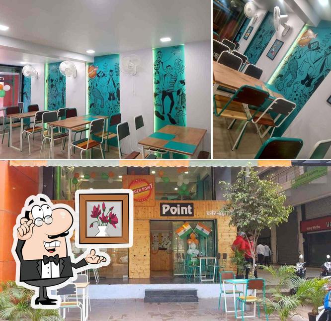 The interior of Burger Point