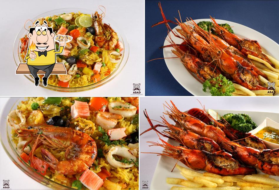Get seafood at Cafe Royale Abad Atrium