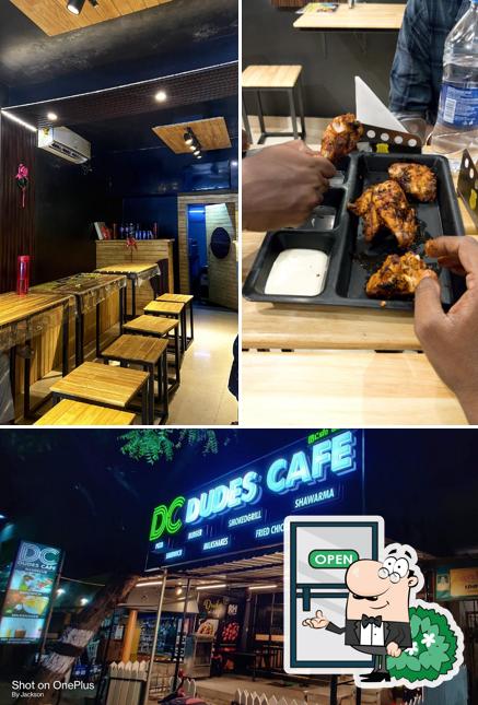 The exterior of Dudes cafe