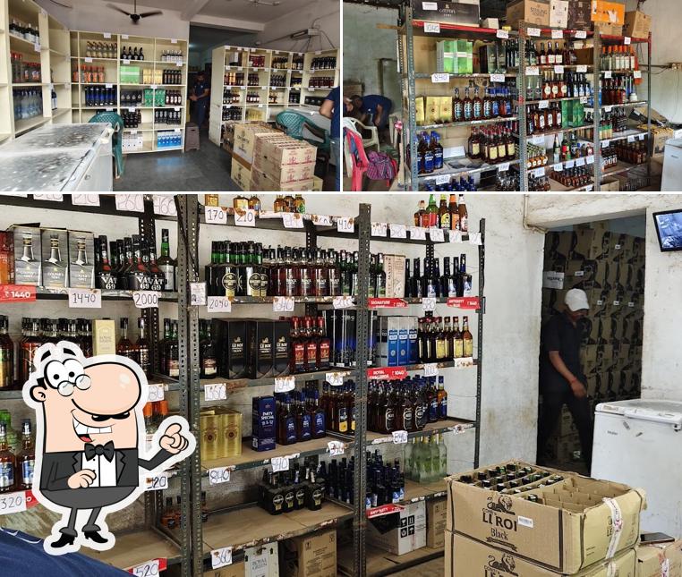 This is the photo showing interior and food at Premium wine shop bhilai3