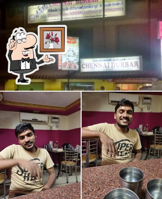 The interior of Chennai Durbar Biriyani Center Porur Fast Foods