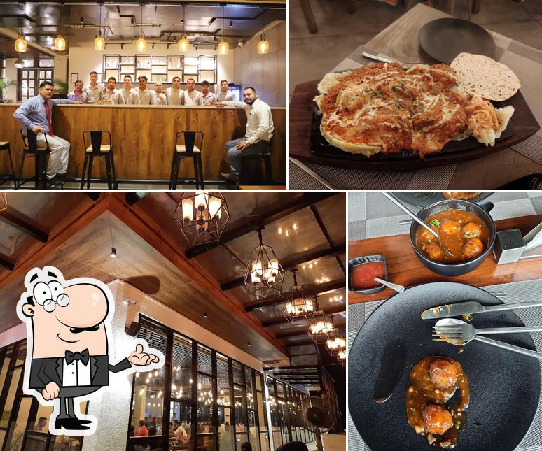 This is the picture displaying interior and food at Madhuri's Rasoi