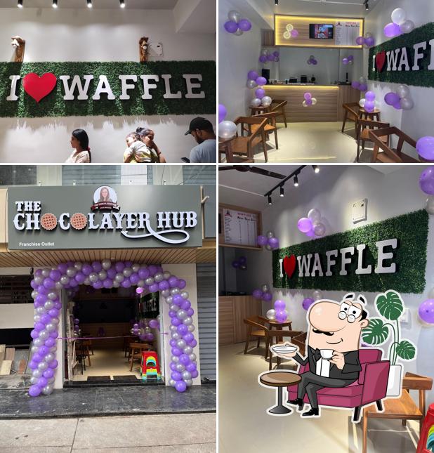 The restaurant's interior and food