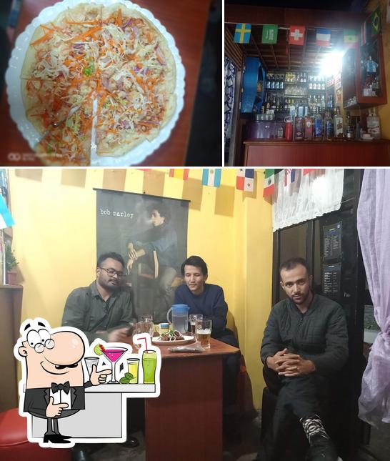 This is the photo showing bar counter and food at Doma Restaurant and Bar