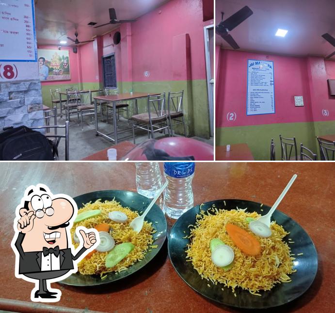 This is the picture depicting interior and food at Mousumi JAMAI Hotel