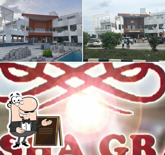 Check out how Hotel Harsha Grand pure veg looks outside